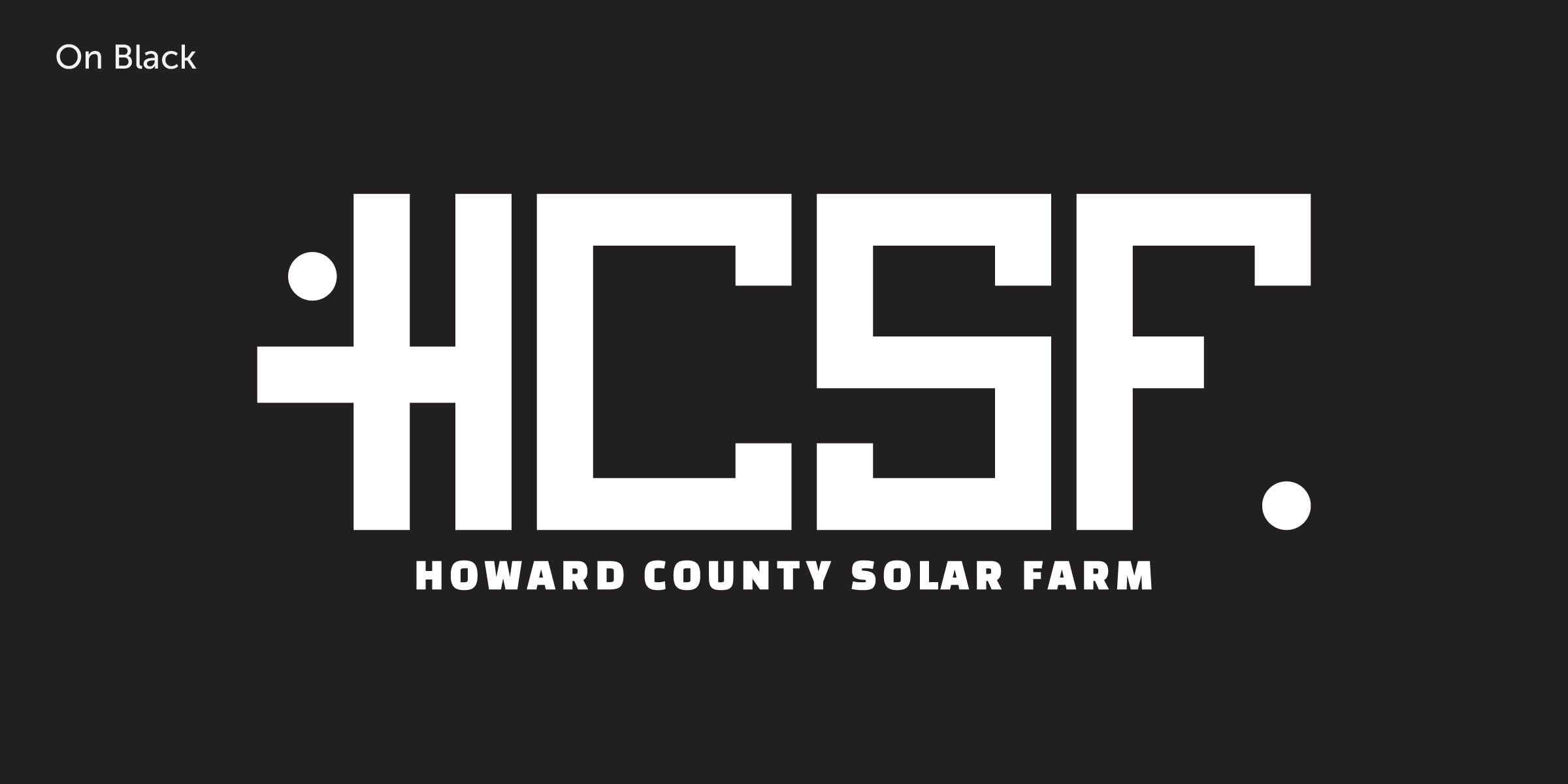 Hoco Solar Farm Logo Inverted on black Of The Logo 